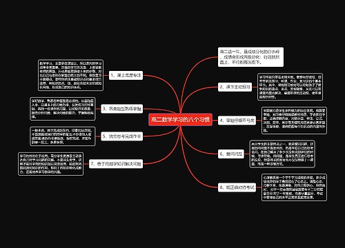 高二数学学习的八个习惯