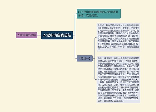 入党申请自我总结