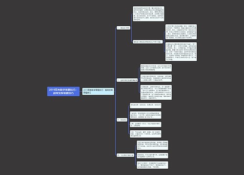 2019高考数学答题技巧：超常发挥答题技巧思维导图