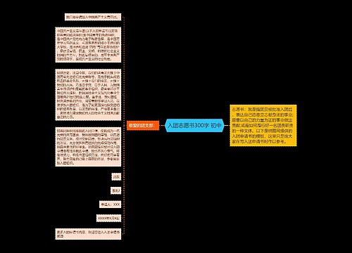 入团志愿书300字 初中