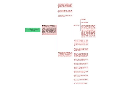 学生会卫生部第二学期工作计划