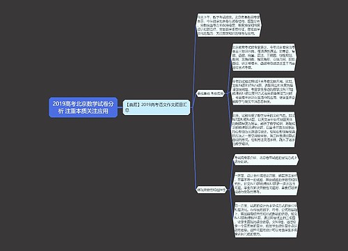 2019高考北京数学试卷分析 注重本质关注应用