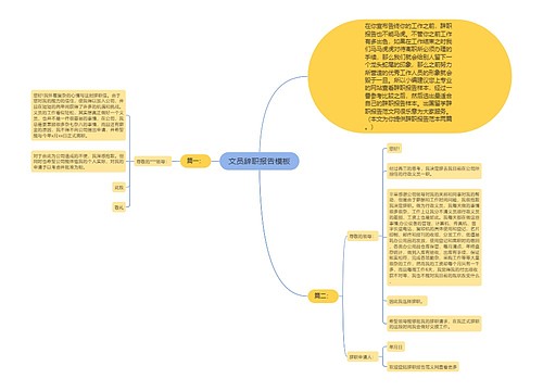 文员辞职报告模板