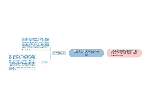 企业员工个人年度工作计划