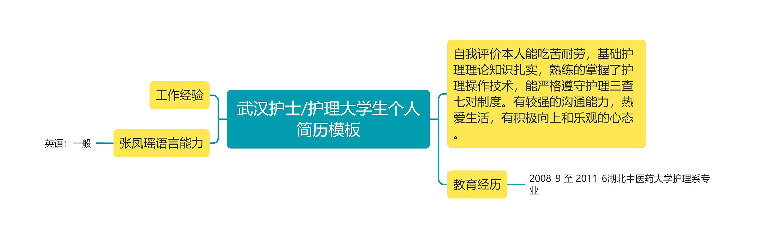 武汉护士/护理大学生个人简历模板