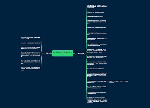 2017高考数学易错知识点汇总 2017高考数学易错知识点汇总