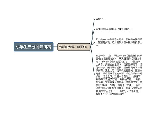 小学生三分钟演讲稿