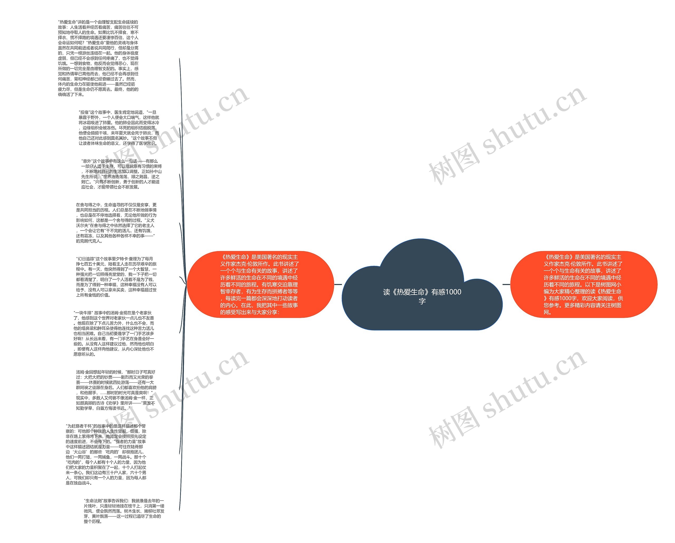 读《热爱生命》有感1000字思维导图