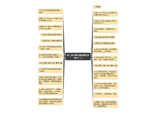 高二语文期末测试题及答案(十一)