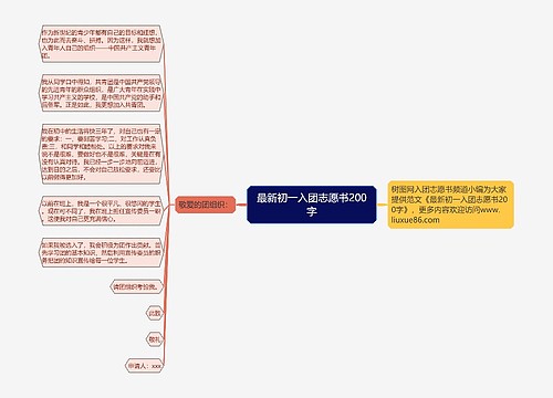 最新初一入团志愿书200字