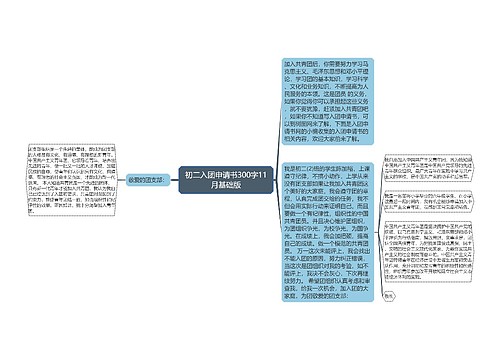 初二入团申请书300字11月基础版