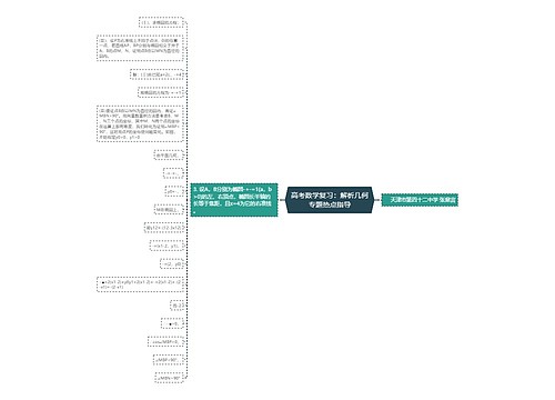 高考数学复习：解析几何专题热点指导思维导图