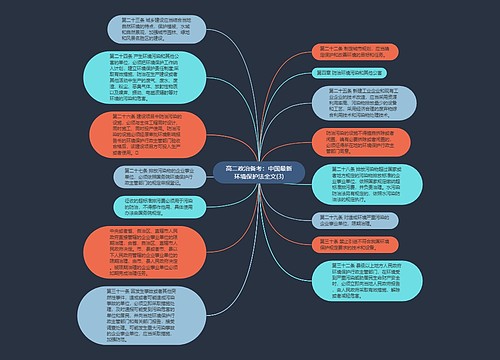 高二政治备考：中国最新环境保护法全文(3)