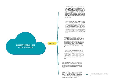 2020高考时事政治：2020年8月6日国内新闻