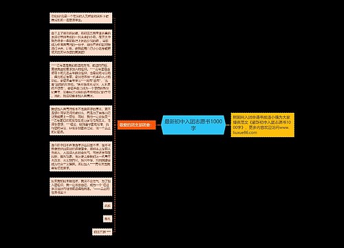 最新初中入团志愿书1000字