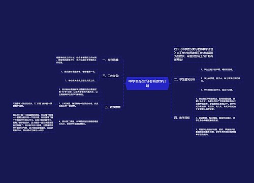 中学音乐实习老师教学计划