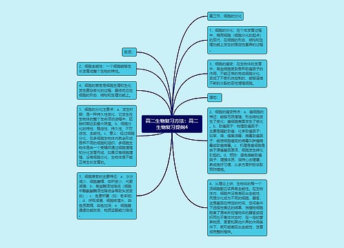 高二生物复习方法：高二生物复习提纲4