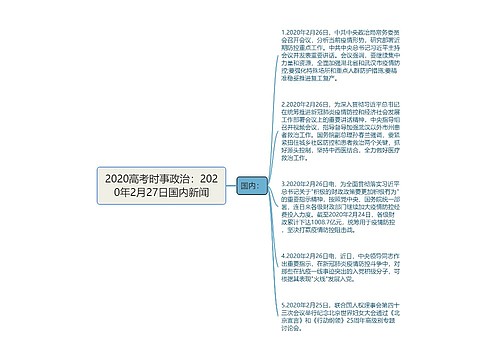 2020高考时事政治：2020年2月27日国内新闻