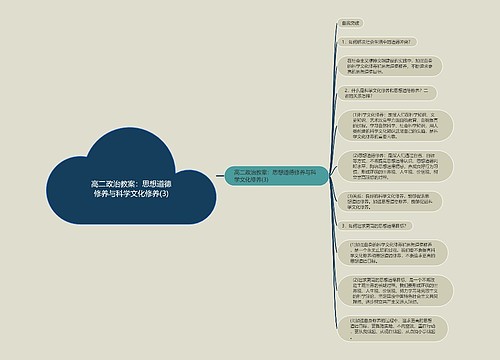 高二政治教案：思想道德修养与科学文化修养(3)