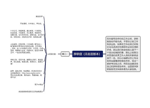 辞职信（无名型版本）