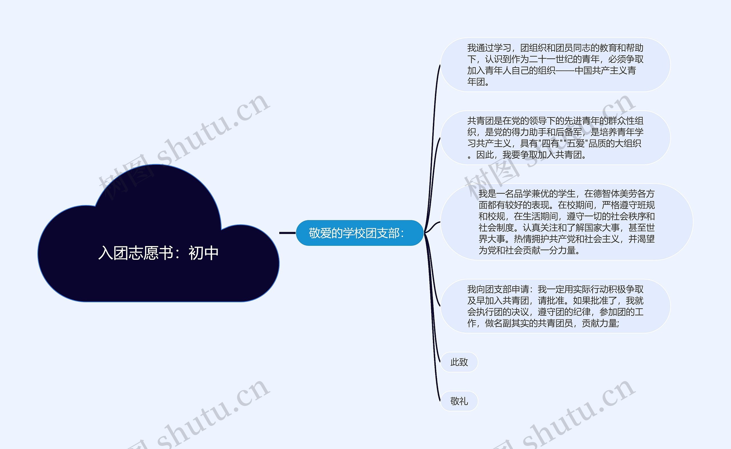 入团志愿书：初中