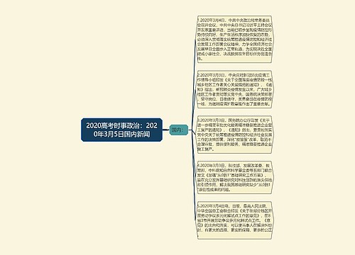 2020高考时事政治：2020年3月5日国内新闻