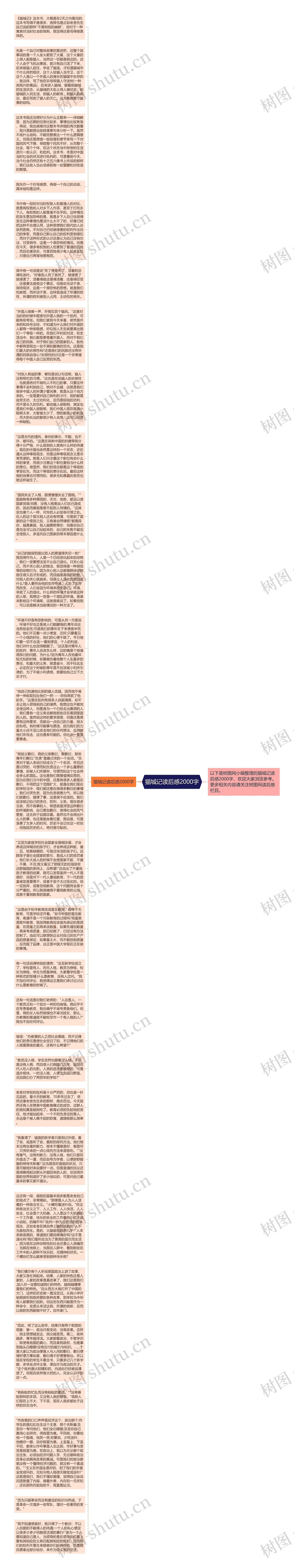 猫城记读后感2000字思维导图