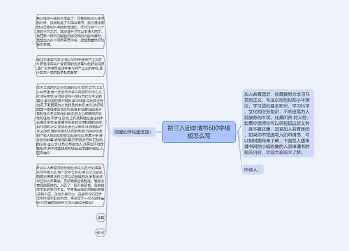 初三入团申请书600字模板怎么写