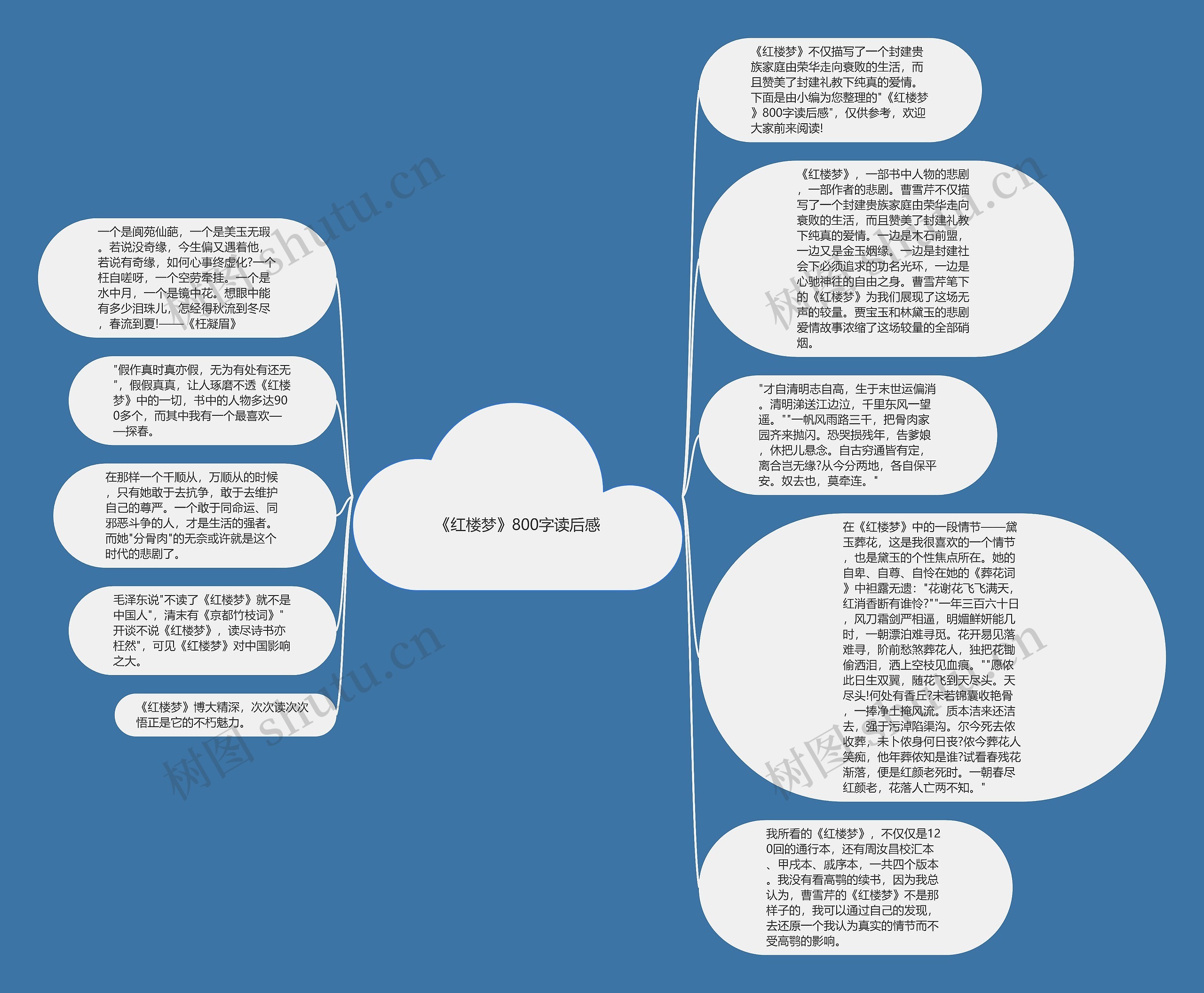 《红楼梦》800字读后感思维导图