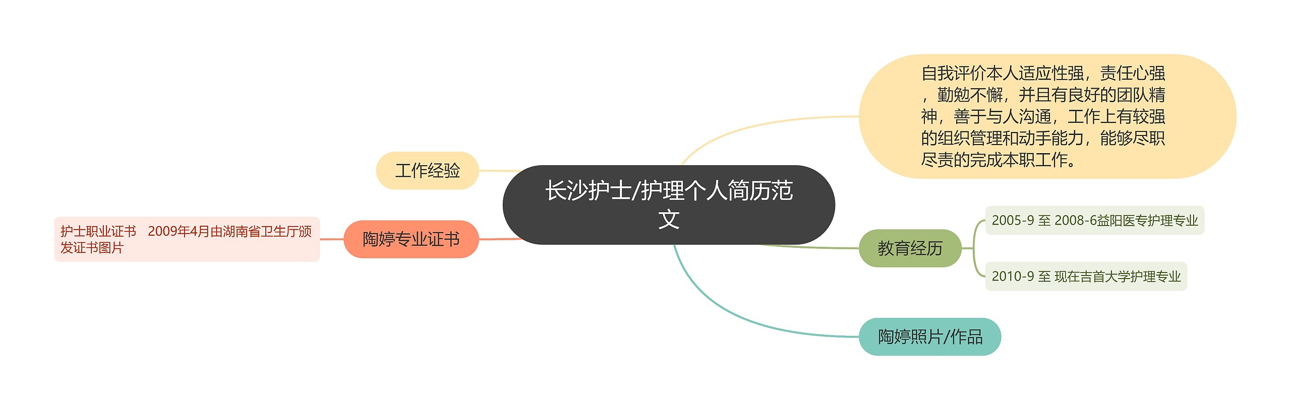 长沙护士/护理个人简历范文