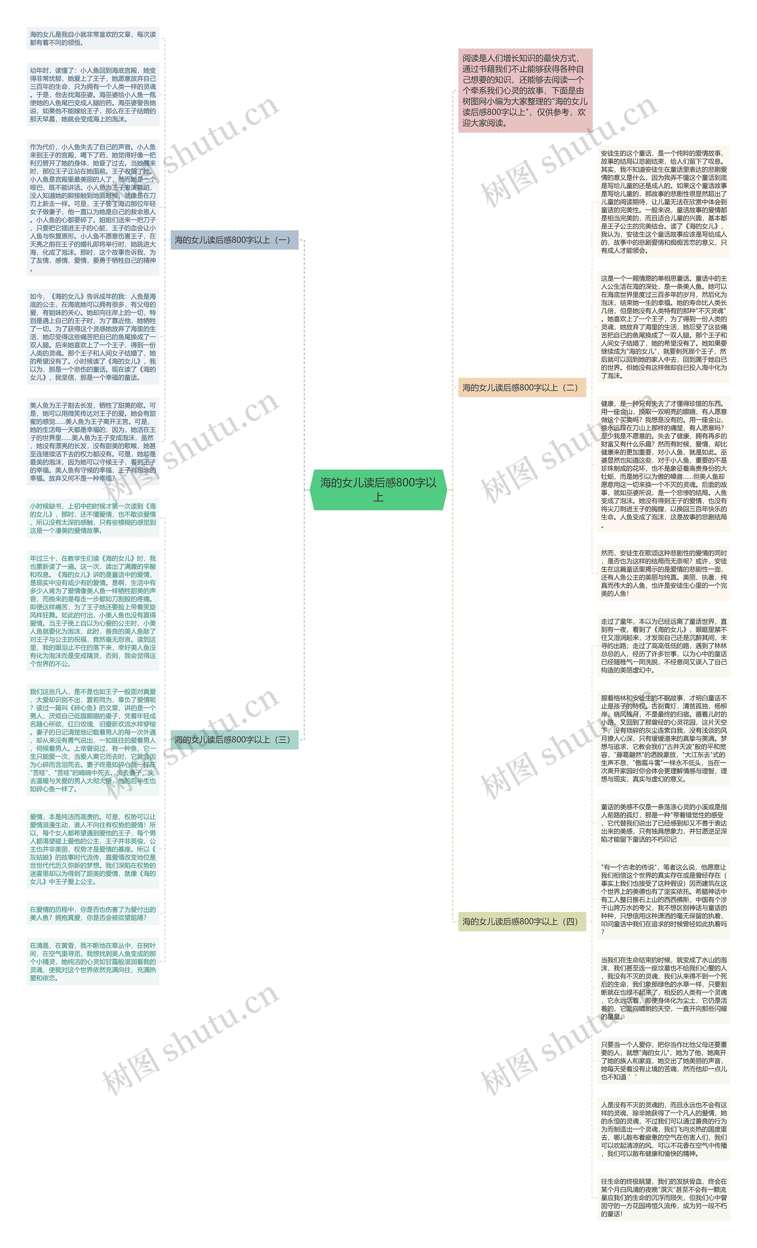 海的女儿读后感800字以上思维导图