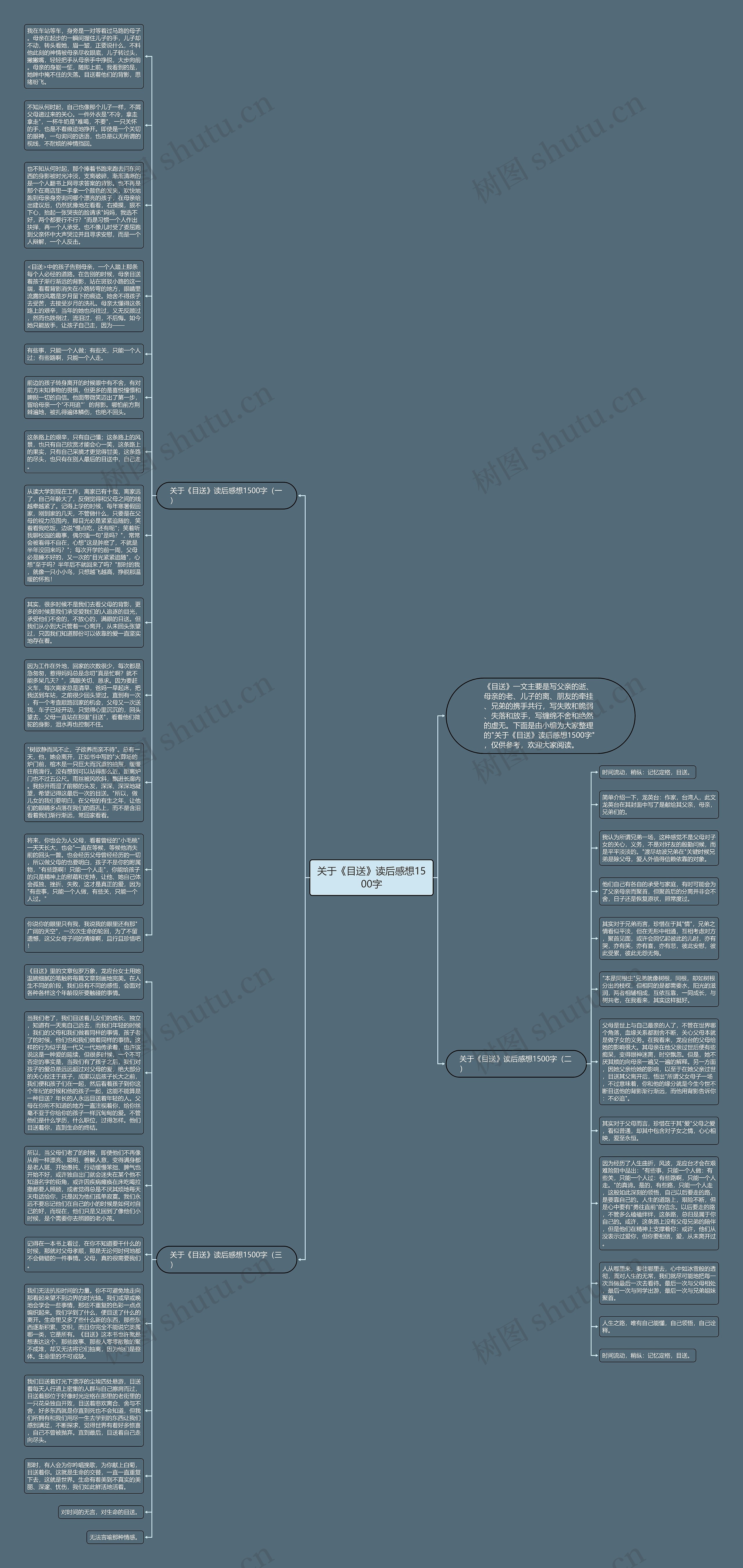 关于《目送》读后感想1500字思维导图