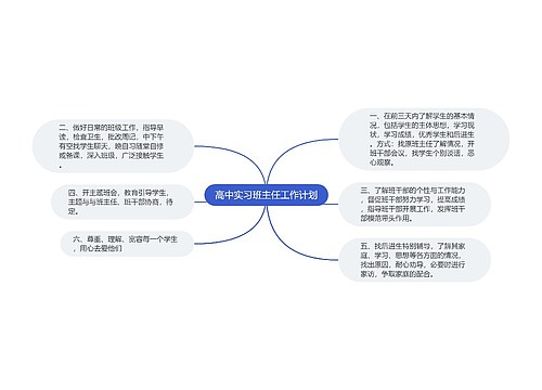 高中实习班主任工作计划