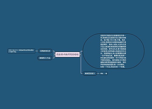 西安美术教师简历模板