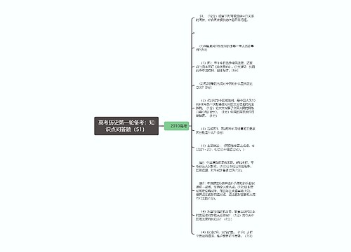 高考历史第一轮备考：知识点问答题（51）