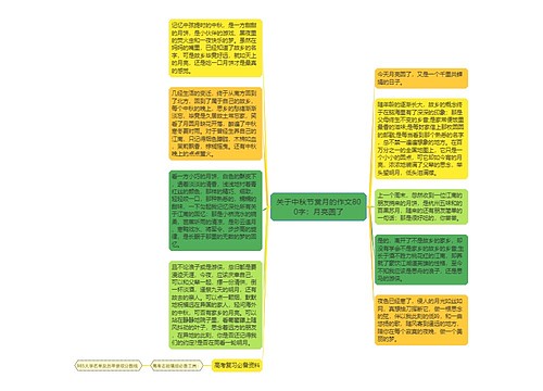 关于中秋节赏月的作文800字：月亮圆了