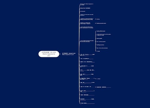 高二英语教案：M6 Unit2 What is happiness to you?