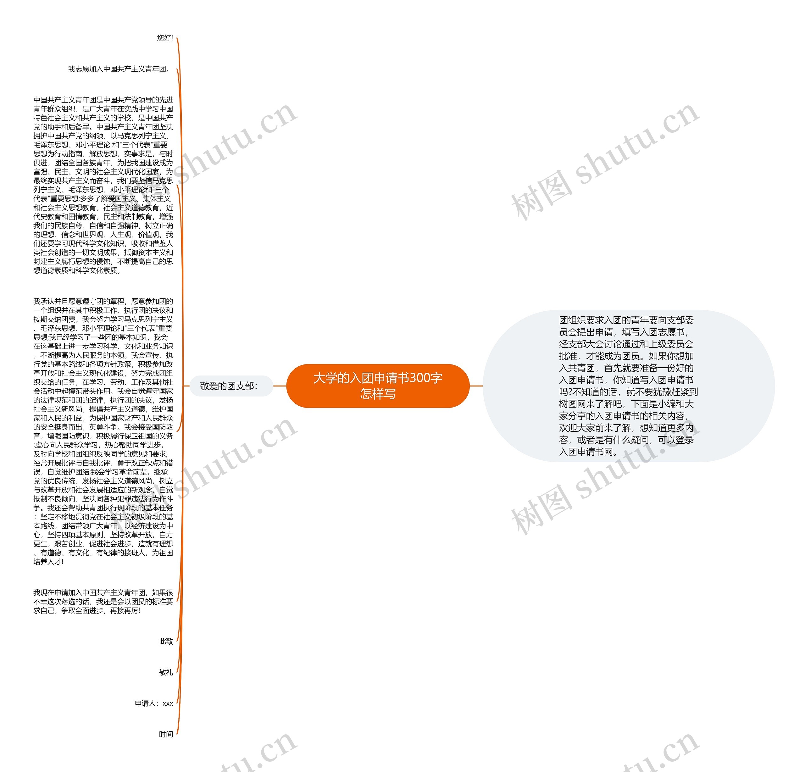 大学的入团申请书300字怎样写