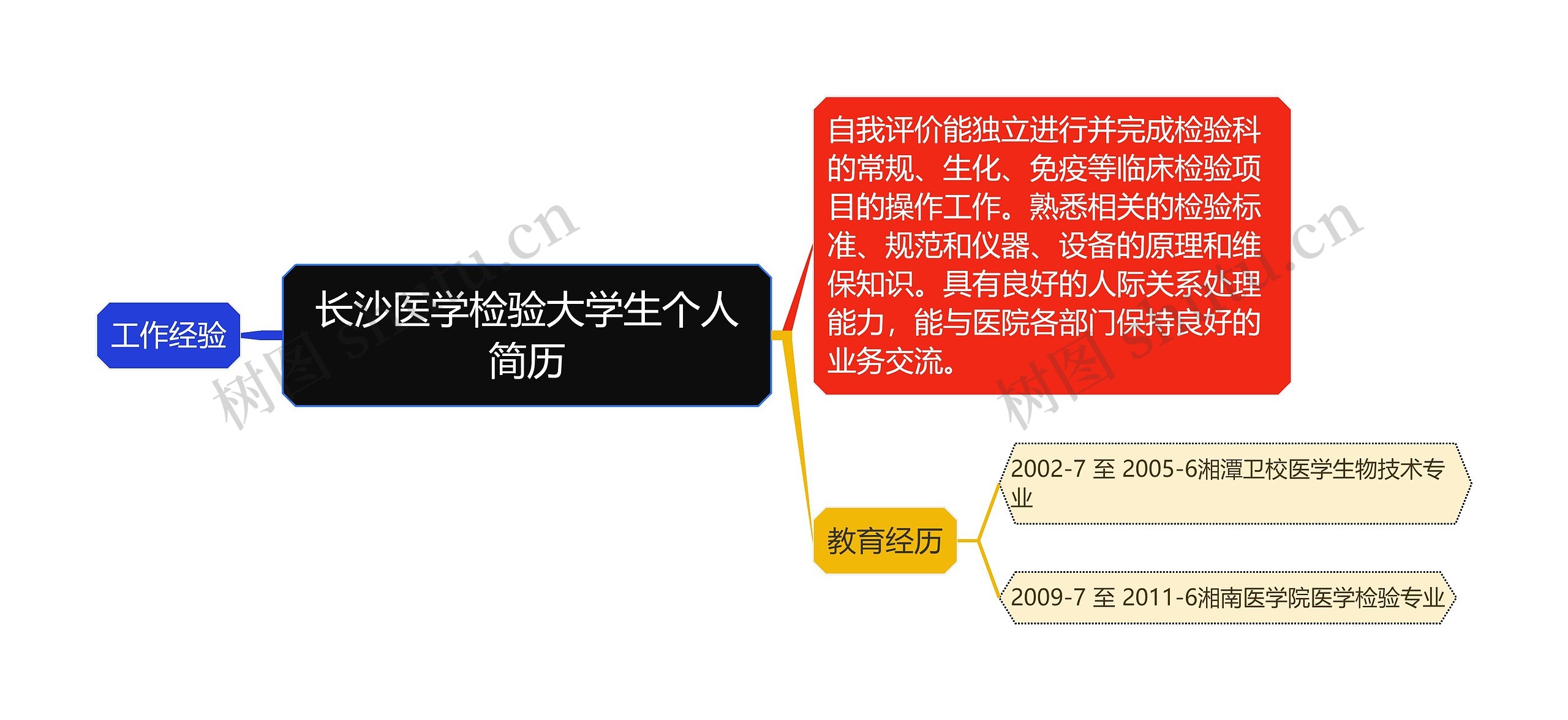 长沙医学检验大学生个人简历