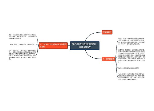 2020高考历史复习提纲：罗斯福新政