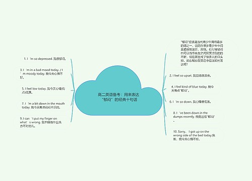 高二英语备考：用来表达“郁闷”的经典十句话