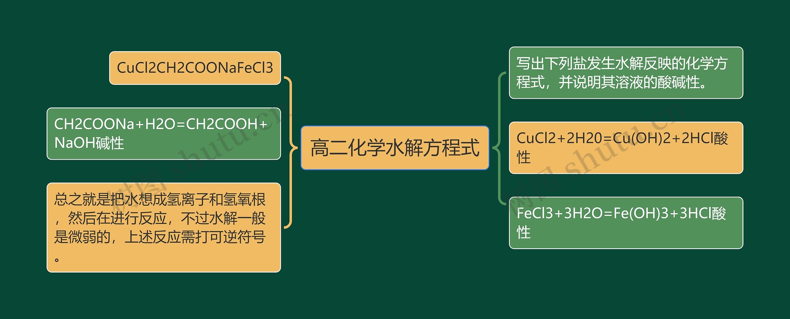 高二化学水解方程式