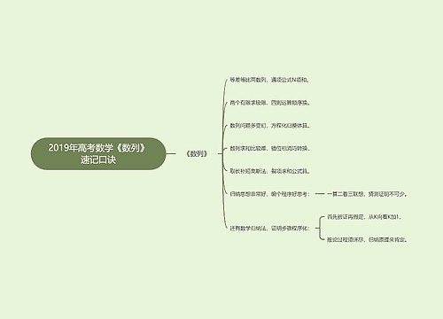 2019年高考数学《数列》速记口诀