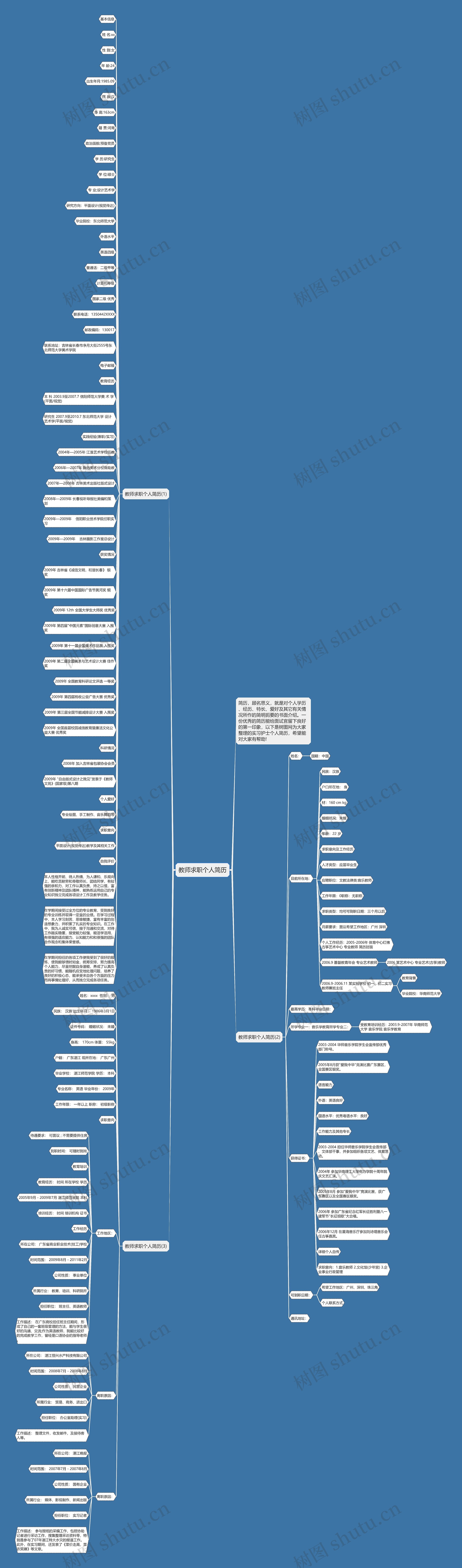 教师求职个人简历