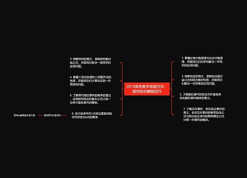 2018高考数学答题方法：排列组合解题技巧