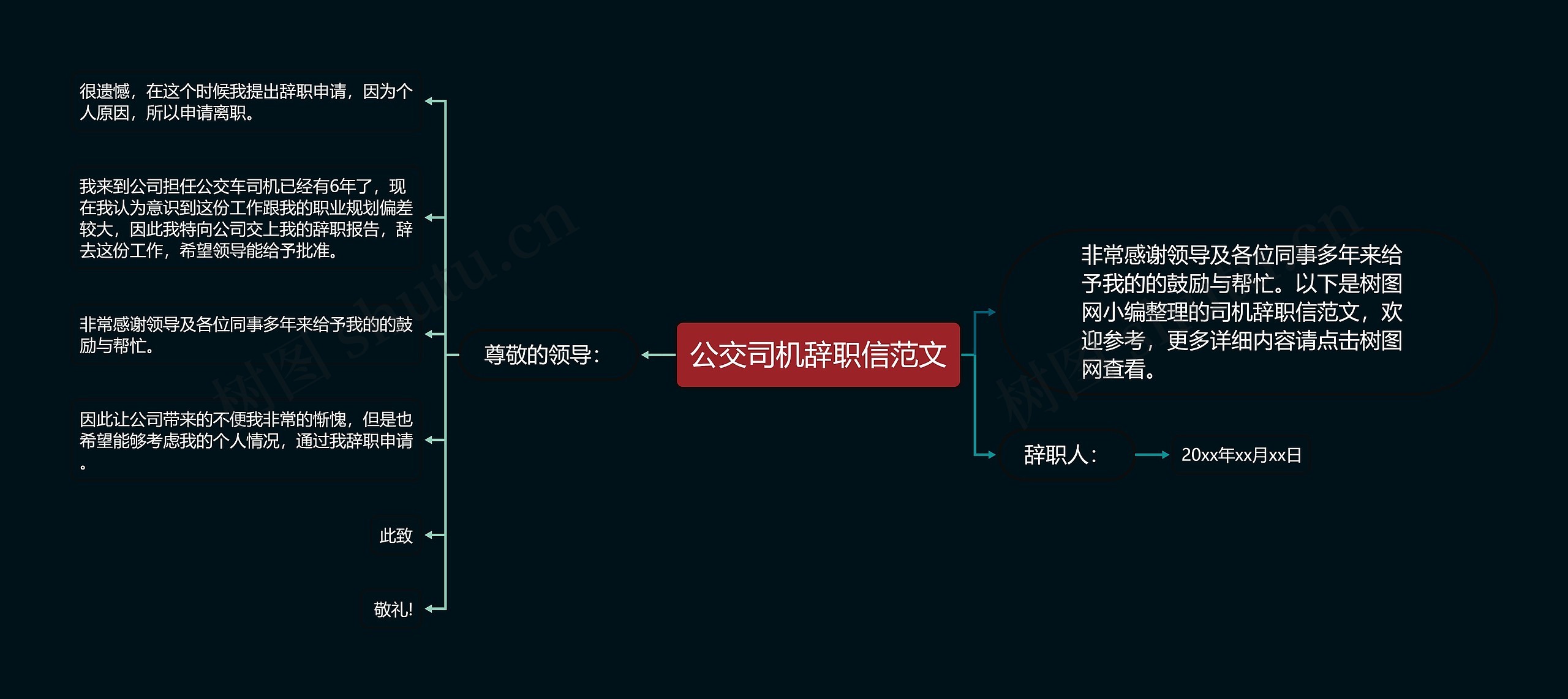 公交司机辞职信范文