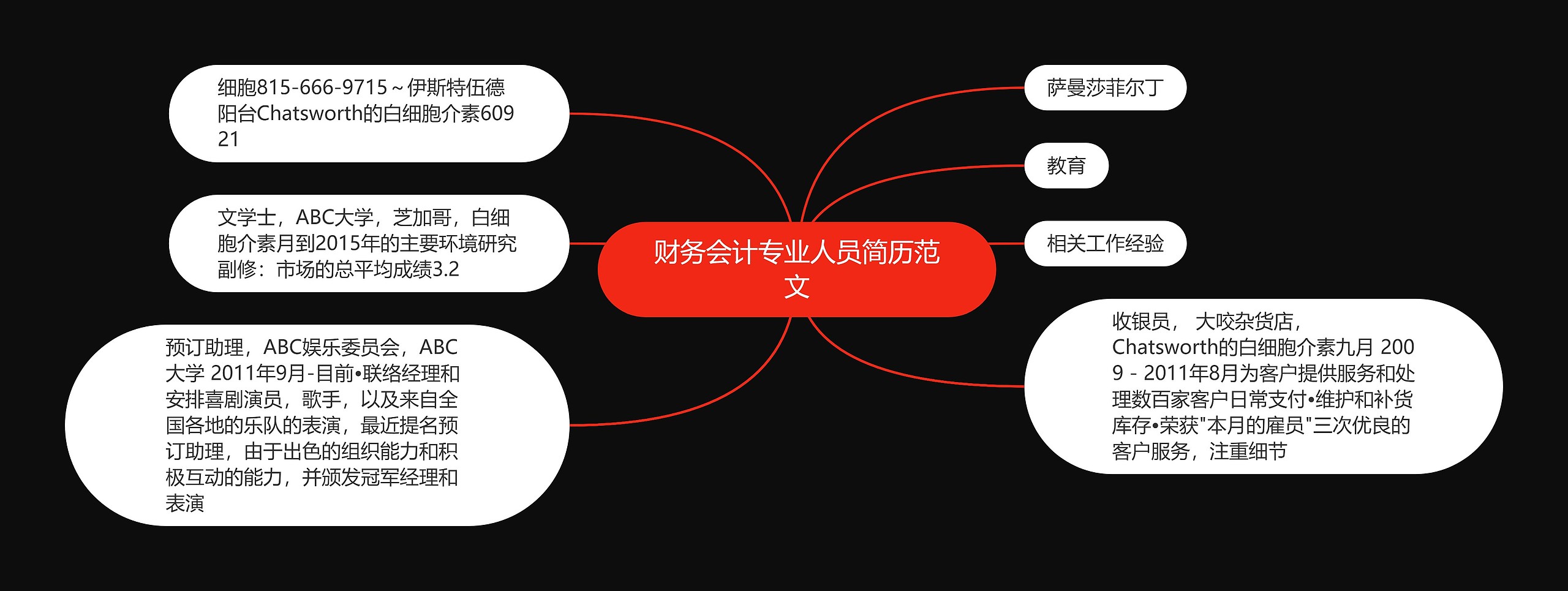 财务会计专业人员简历范文