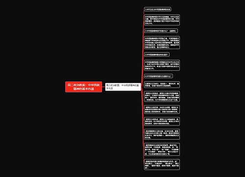 高二政治教案：中华民族精神的基本内涵