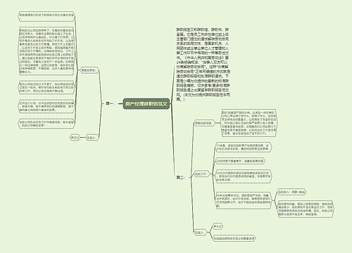 房产经理辞职信范文