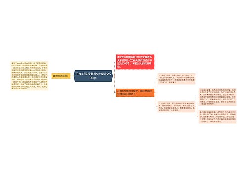 工作失误反省检讨书范文500字